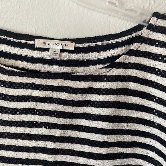 St.John black and white top - Picture 4 of 6